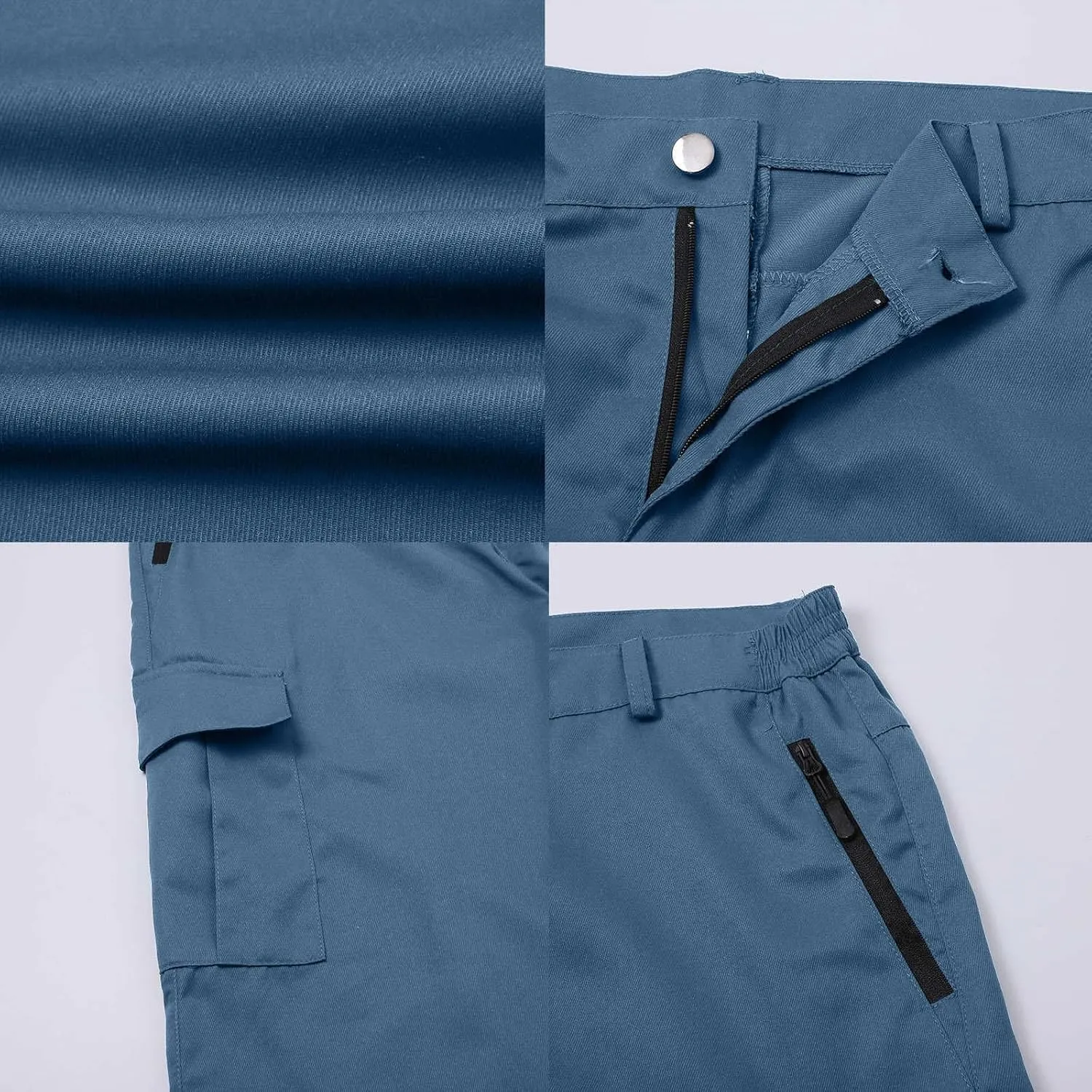 3/4 Cargo Shorts for Men Lightweight Outdoor Climbing Hiking Walking Capri Work Shorts with Multi Pockets Athletic Gym Shorts