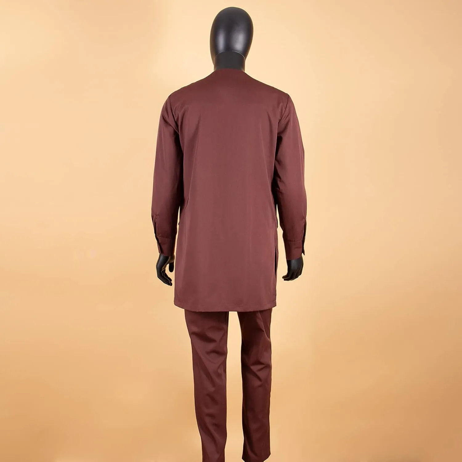 African Men Traditional Clothing Set Full Sleeve Dashiki Long Shirts and Pants 2 Piece Set African Suits