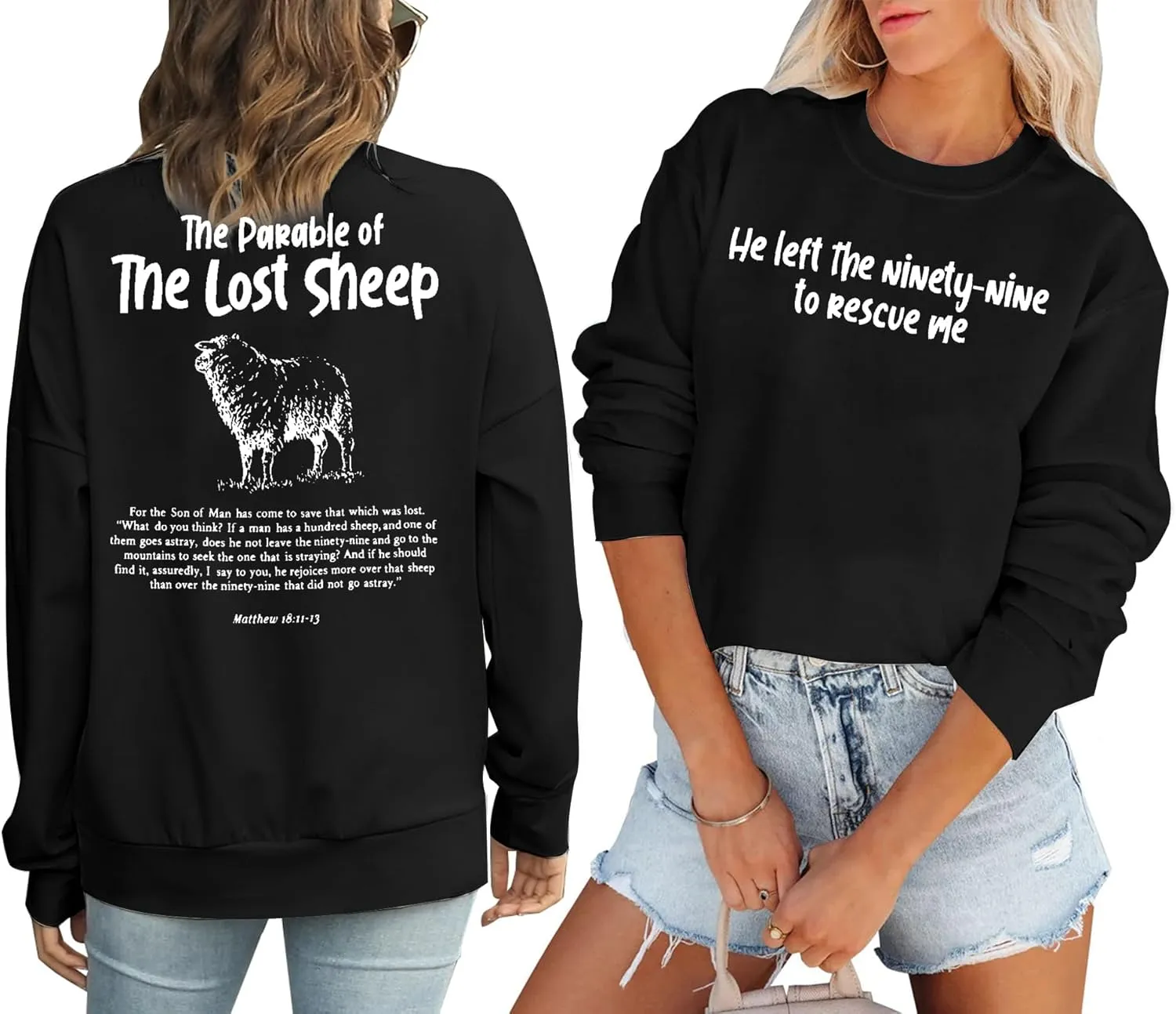 BANGELY Christian Sweatshirts for Women Bible Verse Shirts Faith Christian Religious Crewneck Long Sleeve Pullover Tops