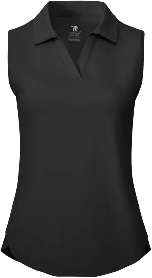 BGOWATU Women's Sleeveless Golf Polo Shirts Collared V Neck Tennis Tank Tops UPF 50  Quick Dry Lightweight