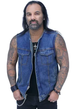 Blue Denim Club Vest w/Easy Access Pocket #VMC624GU