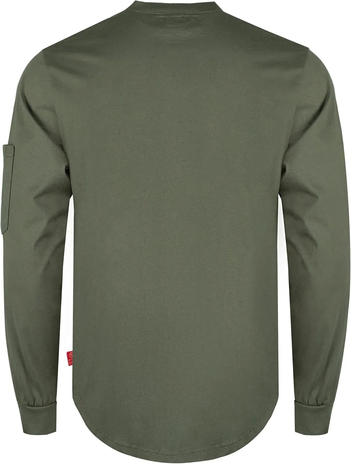 BOCOMAL FR Shirts 6oz Lightweight Flame Resistant Long Sleeve Henley Shirt Fire Retardant Workwear NFPA2112 CAT2
