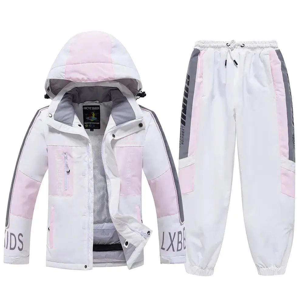 Boys & Girls Zip-up Snow Jacket & Loose Pants Set