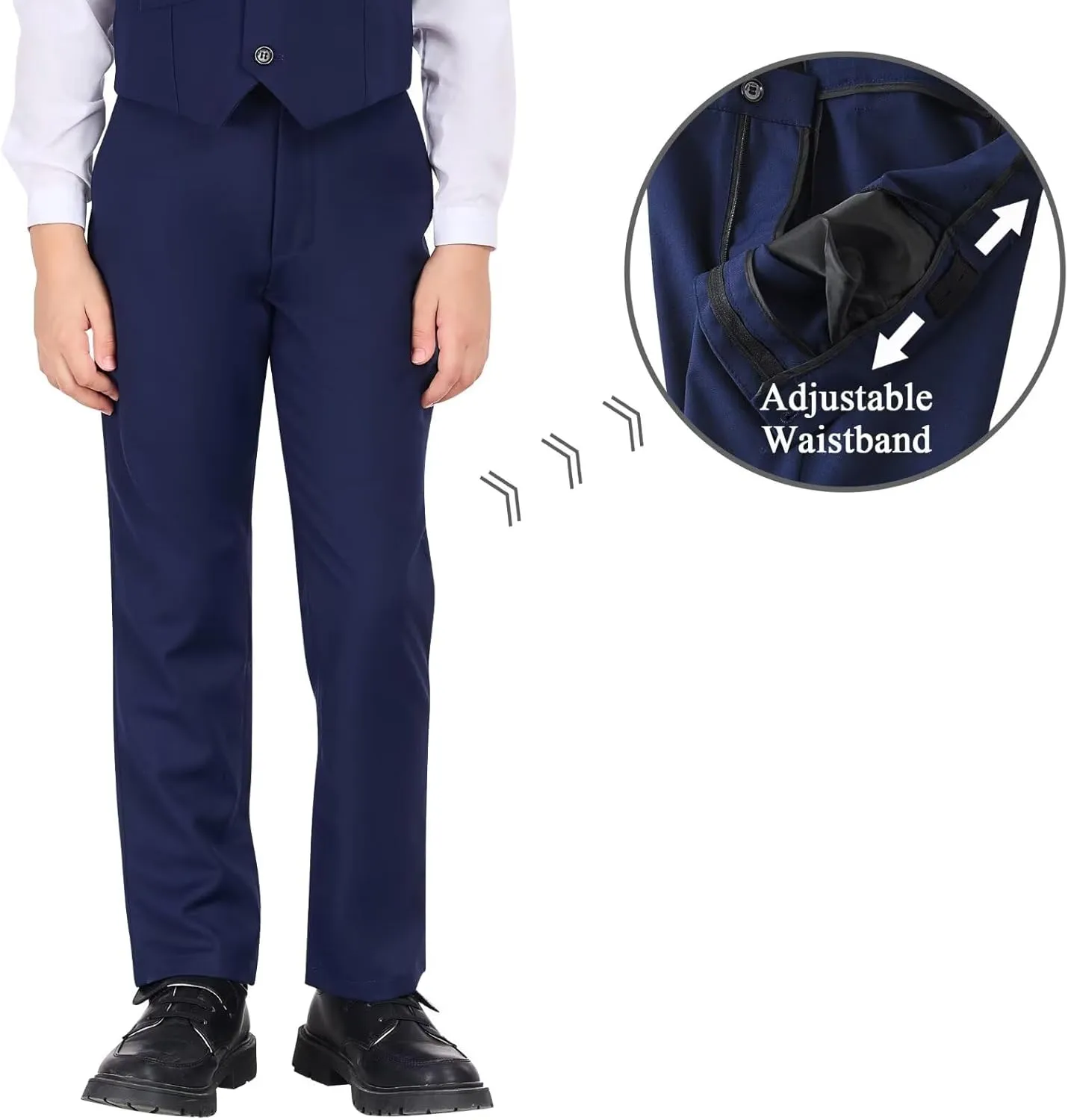 Boys Formal Suit Set Kids 5 Piece Suit Jacket Pants Set with Dress Shirt and Tie Prom Wedding Tuxedo Suits