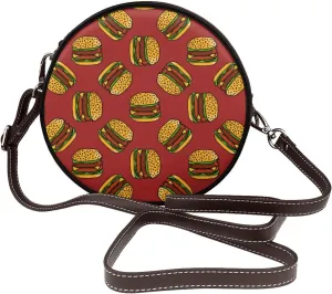 Circle Crossbody Bag for Women Circle Purse with Zipper Adjustable Shoulder Straps