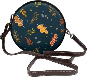 Circle Crossbody Bag for Women Circle Purse with Zipper Adjustable Shoulder Straps