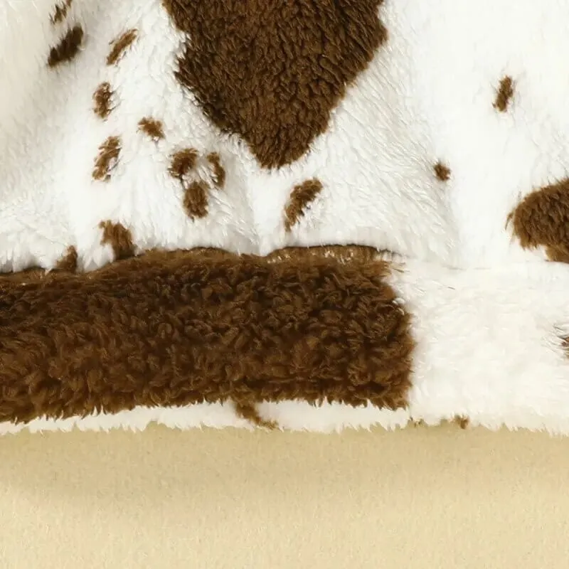 Cow Zipper Fleece Baby Jacket