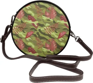 Crossbody Bags for Women, Round PU Leather Purses Crossbody Handbag Purse with Adjustable Strap