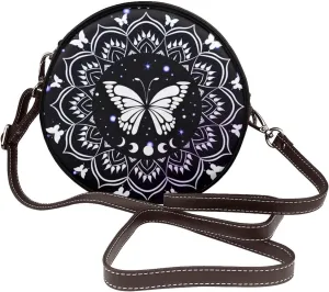 Crossbody Bags for Women, Round PU Leather Purses Crossbody Handbag Purse with Adjustable Strap