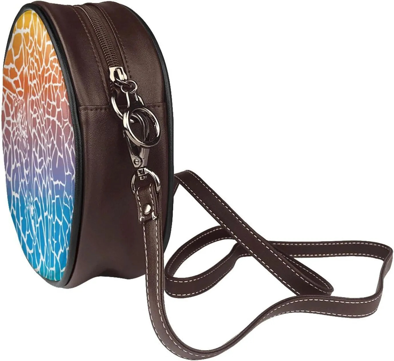 Crossbody Bags for Women Small PU Leather Shoulder Purses and Circle Crossbody Handbags
