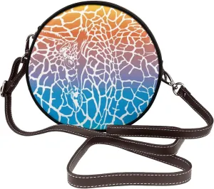 Crossbody Bags for Women Small PU Leather Shoulder Purses and Circle Crossbody Handbags
