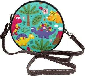Crossbody Bags for Women Small PU Leather Shoulder Purses and Circle Crossbody Handbags