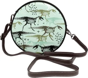 Crossbody Bags for Women Small PU Leather Shoulder Purses and Circle Crossbody Handbags