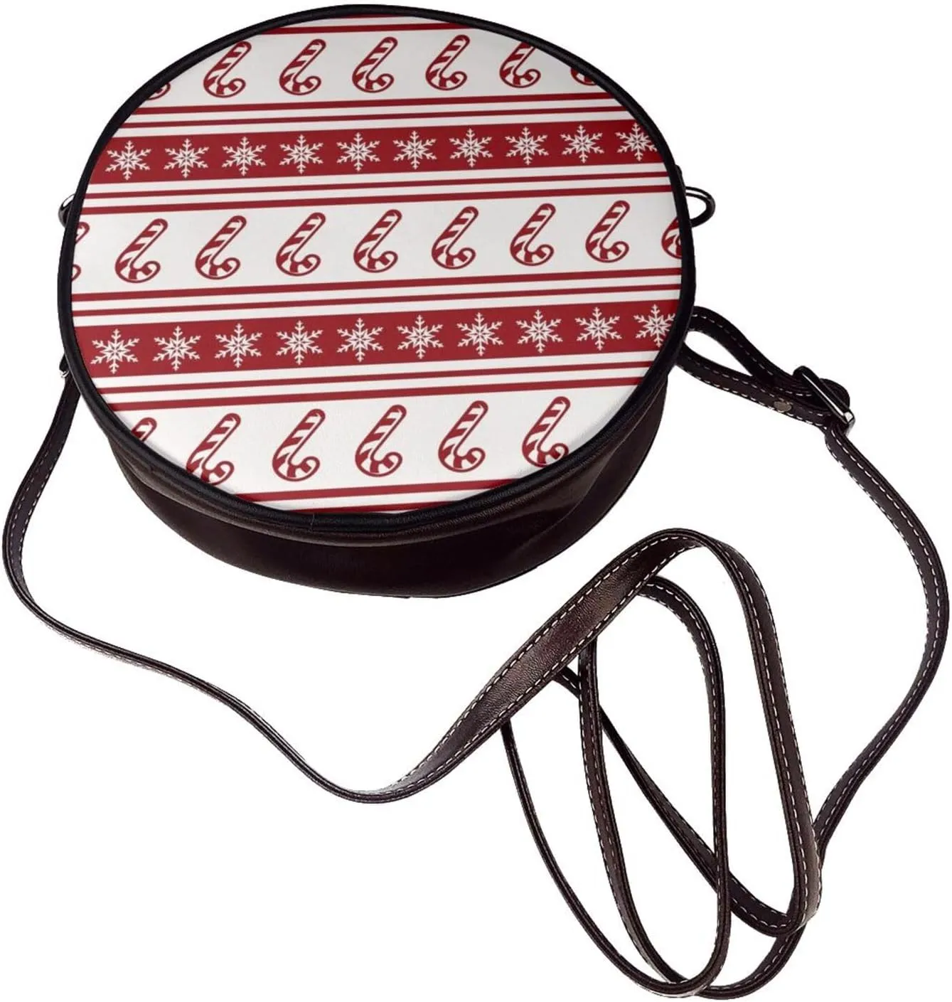 Crossbody Bags for Women Small PU Leather Shoulder Purses and Circle Crossbody Handbags