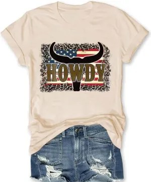 Cuntry Concert Outfits for Women Vintage Cowgirl Shirts Funny Nashville Tshirt Casual Western Short Sleeve Graphic Tops