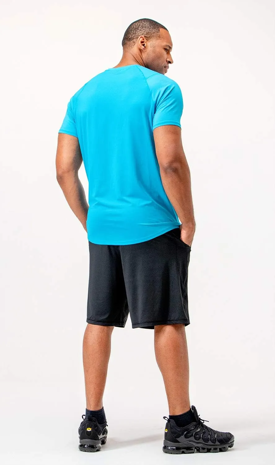 DEVOPS Men's 3-Pack Quick Dry Short Sleeve T-Shirt Sun Protection Running Athletic Workout Active Shirts