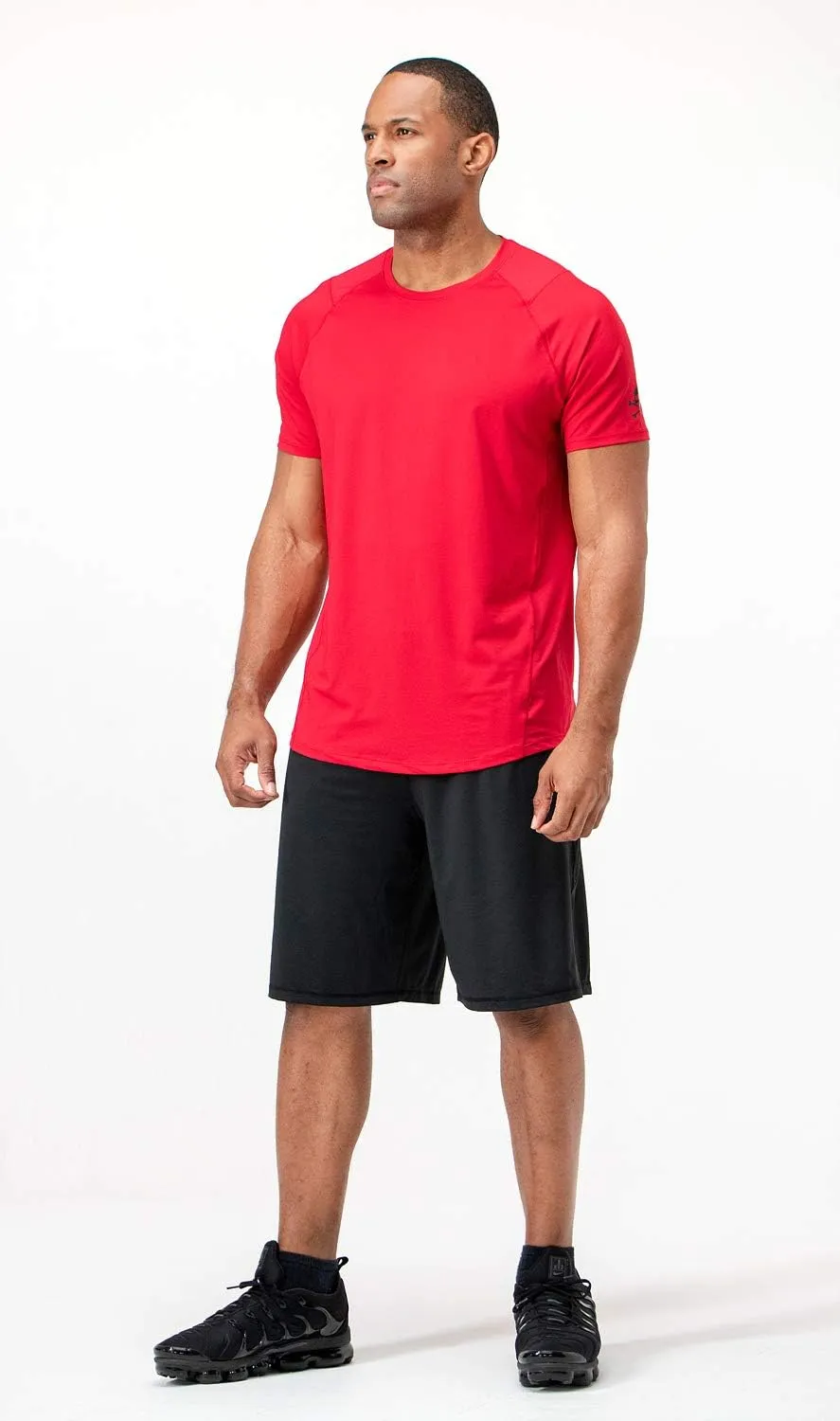 DEVOPS Men's 3-Pack Quick Dry Short Sleeve T-Shirt Sun Protection Running Athletic Workout Active Shirts