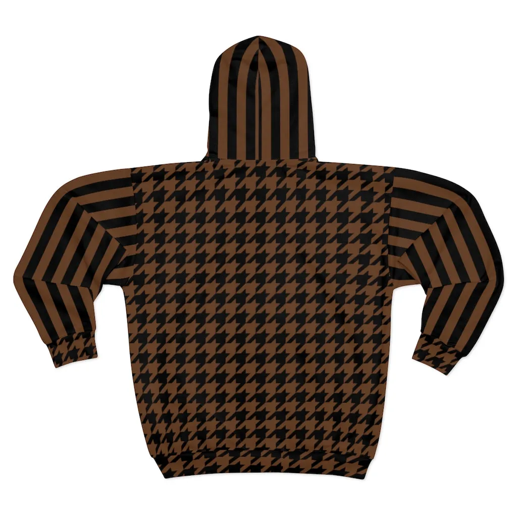 Earth Tone Vintage Mix Unisex Zip Hoodie