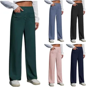 Flexipants - Women's Casual High Waist Stretch Pants, Flexi Pants for Women, Straight Leg Flexi Pants Women