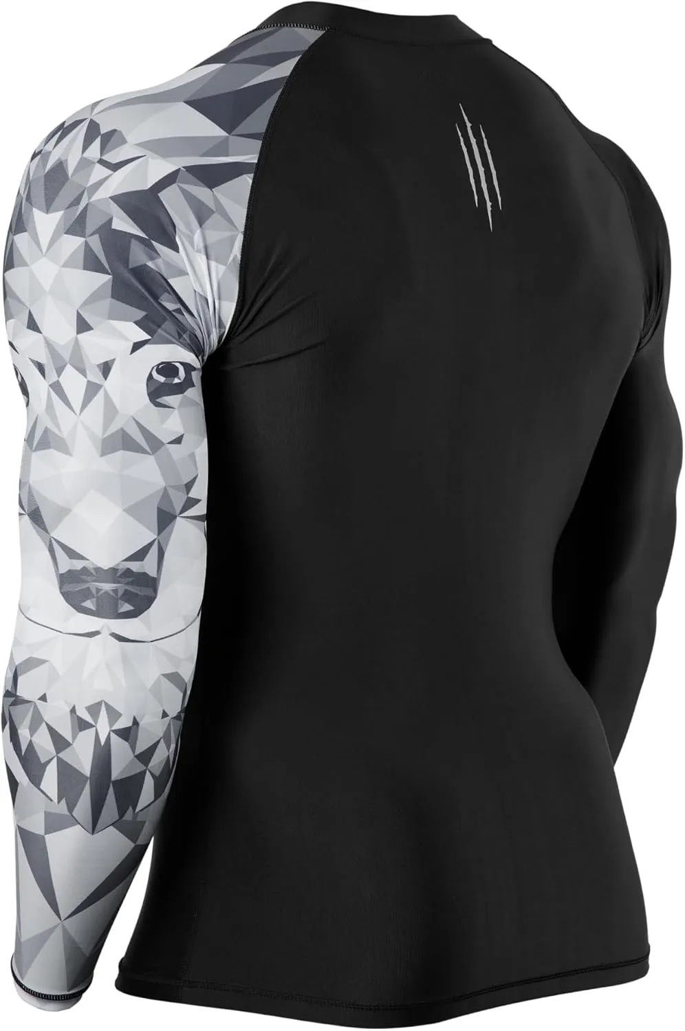 HUGE SPORTS Men's Swim Shirts Long Sleeve Zip Rash Guard UPF 50  Sun Protective Quick Drying