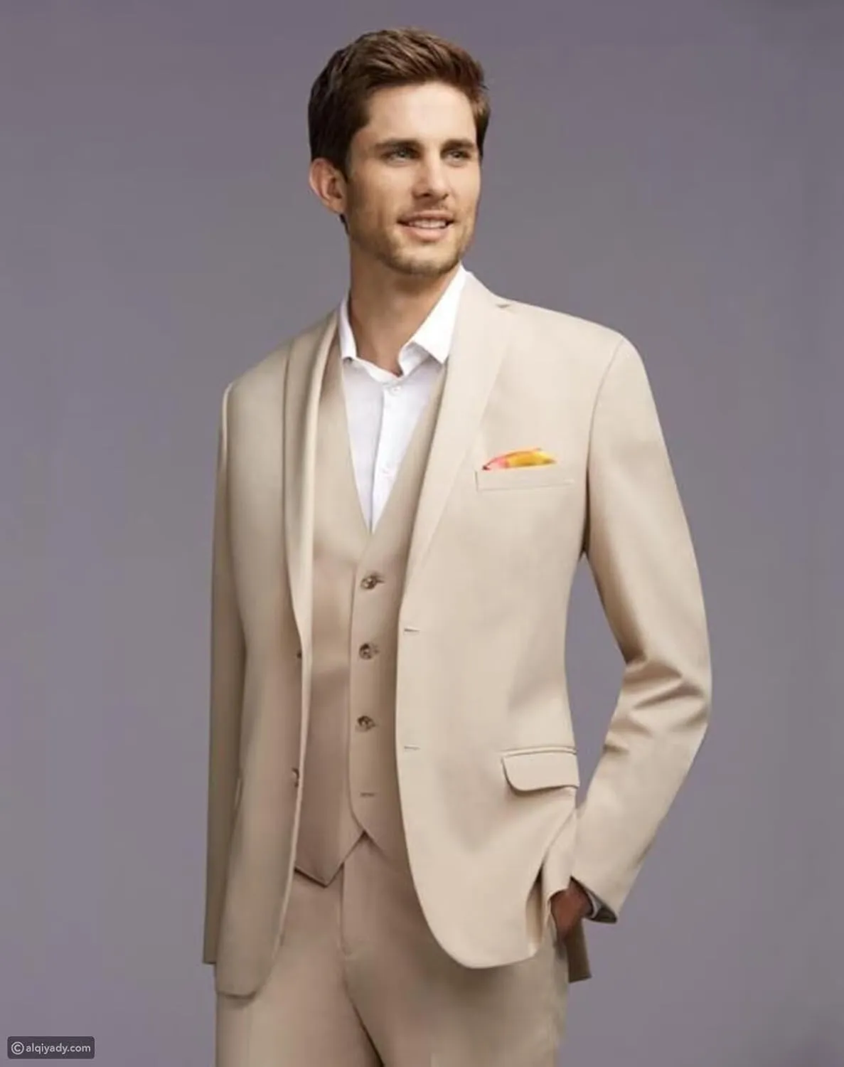 HUUTOE Men's 3 Piece Suits Slim Fit Wedding Suits for Men Prom Dress Suit Summer Blazer Jacket Vest Pants Tuxedo Set Men
