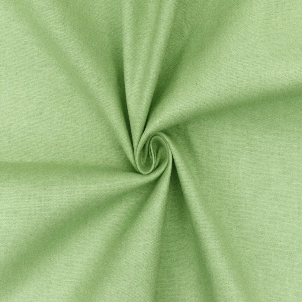 Ice Cream Green Solid Cross-Hatch Stretch Cotton Woven Shirting Fabric