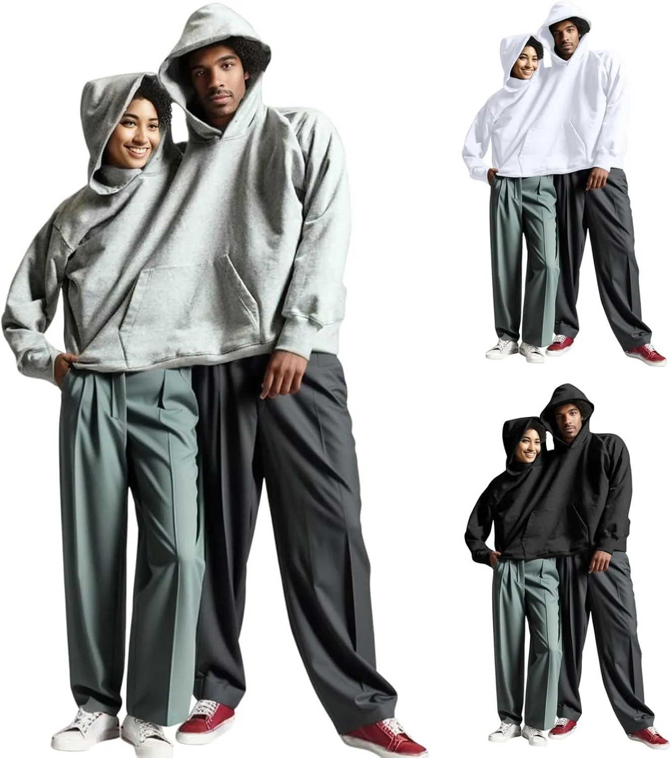 Intimate Hoodie,Funny Couple Brothers and Sisters Hooded Sweatshirt,Unisex Oversized Long Sleeve Pullover for Couple Wearing