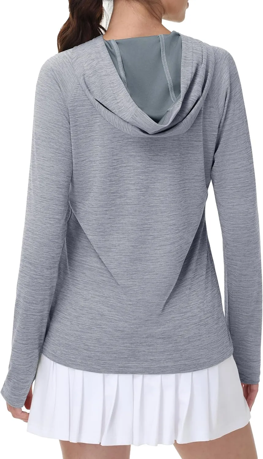 KEFITEVD Womens UPF 50  Sun Protection Hoodies UV Long Sleeve Shirts Lightweight Quick Dry Tops Hiking Fishing