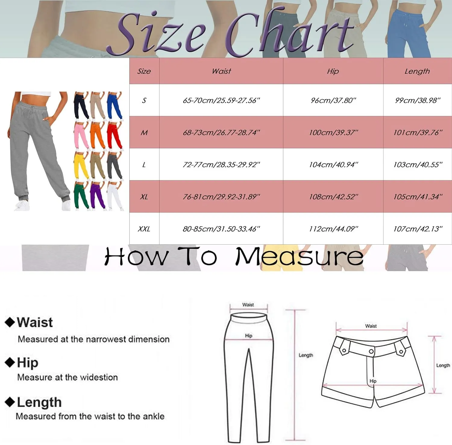 Ladies Solid Color Drawstring Elastic Waist Casual Loose Foot Fleece Sweatpants Pant Suits for Women Plaid Pants Casual