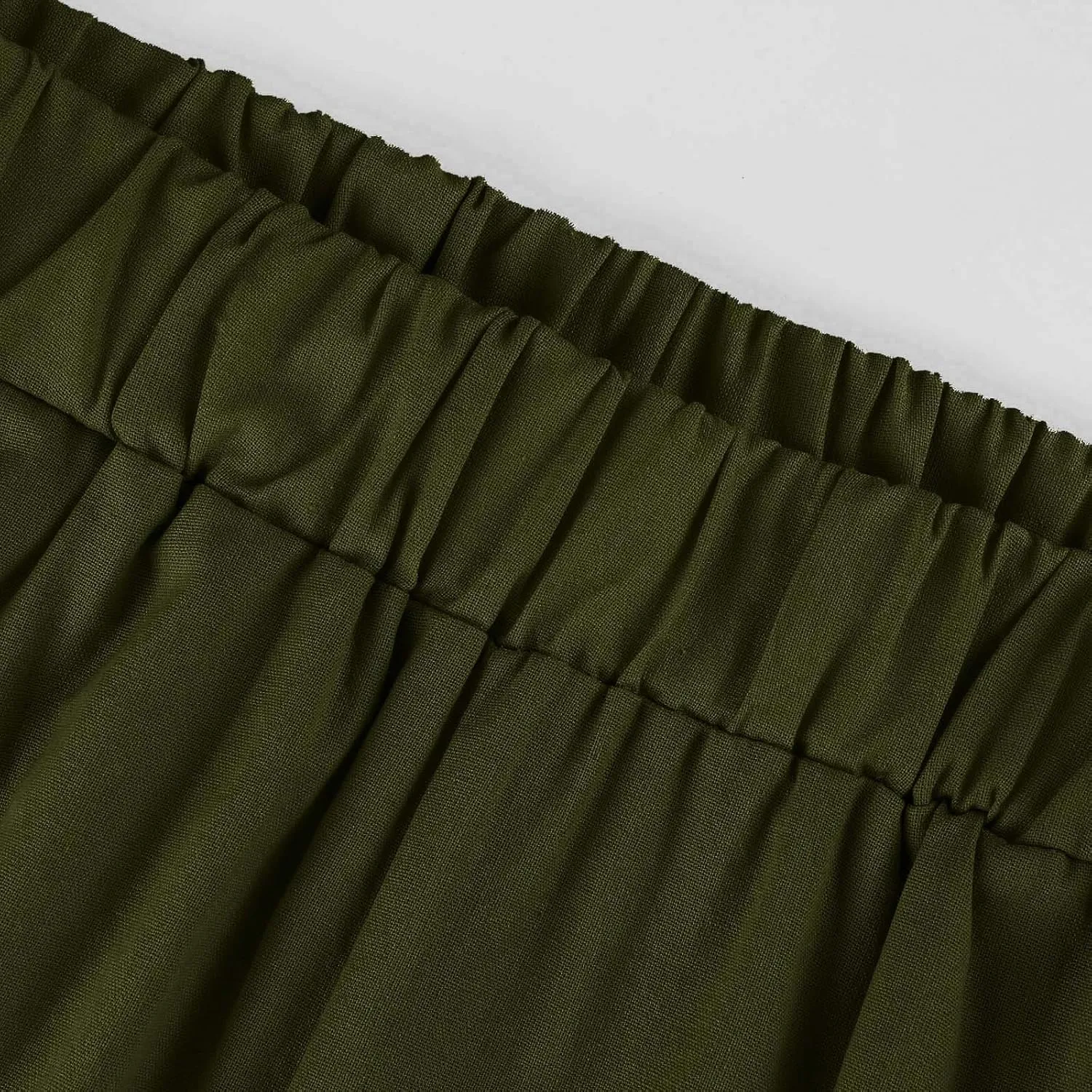 Linen Crop Pants for Women Summer Casual Straight Leg Trousers Loose fit Beach Vacation Capris Pants w Pocket