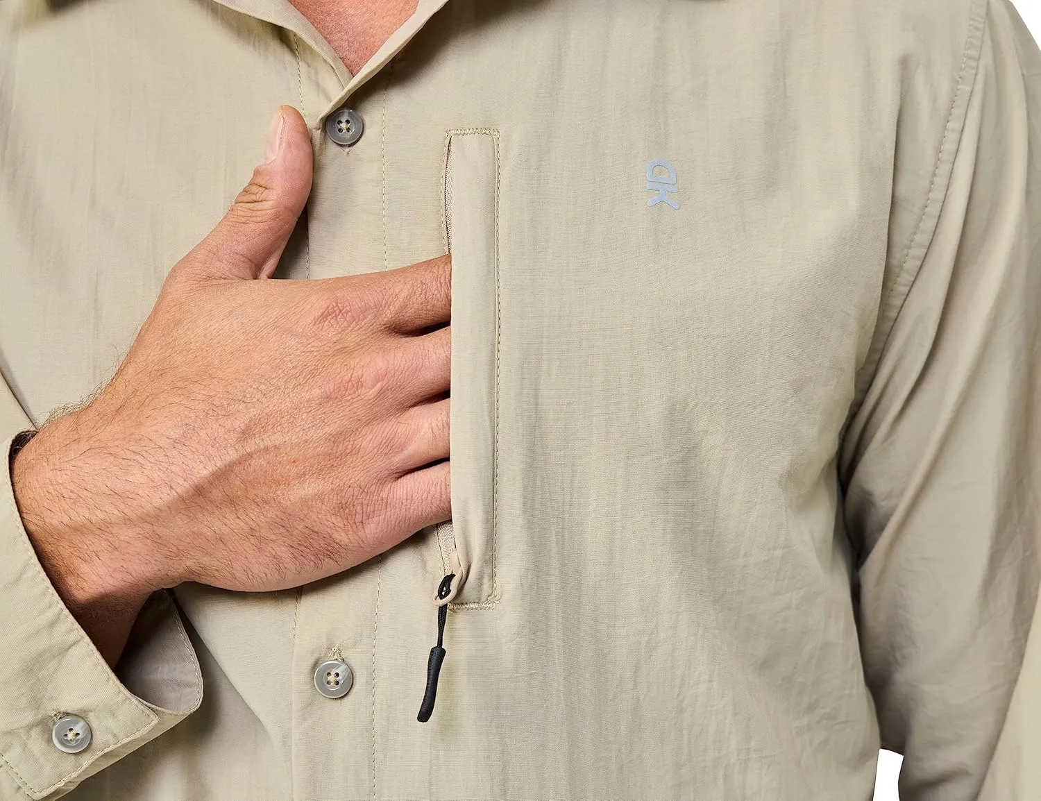 Little Donkey Andy Men's Lightweight Quick Dry Shirts for Hiking Travel Fishing Long Sleeve UPF50 Cargo Pockets