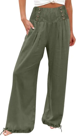 Loose Linen Pants Women Spring Pant Summer 2025 Pant Trousers with Pockets