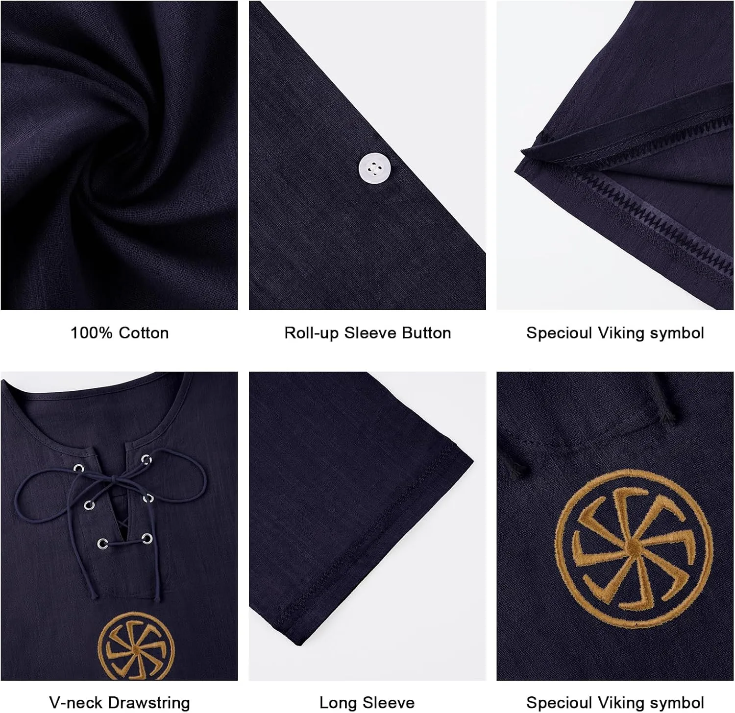 Men's Fashion Cotton Linen Shirt Long Sleeve Solid Color Ethnic Beach Yoga Top