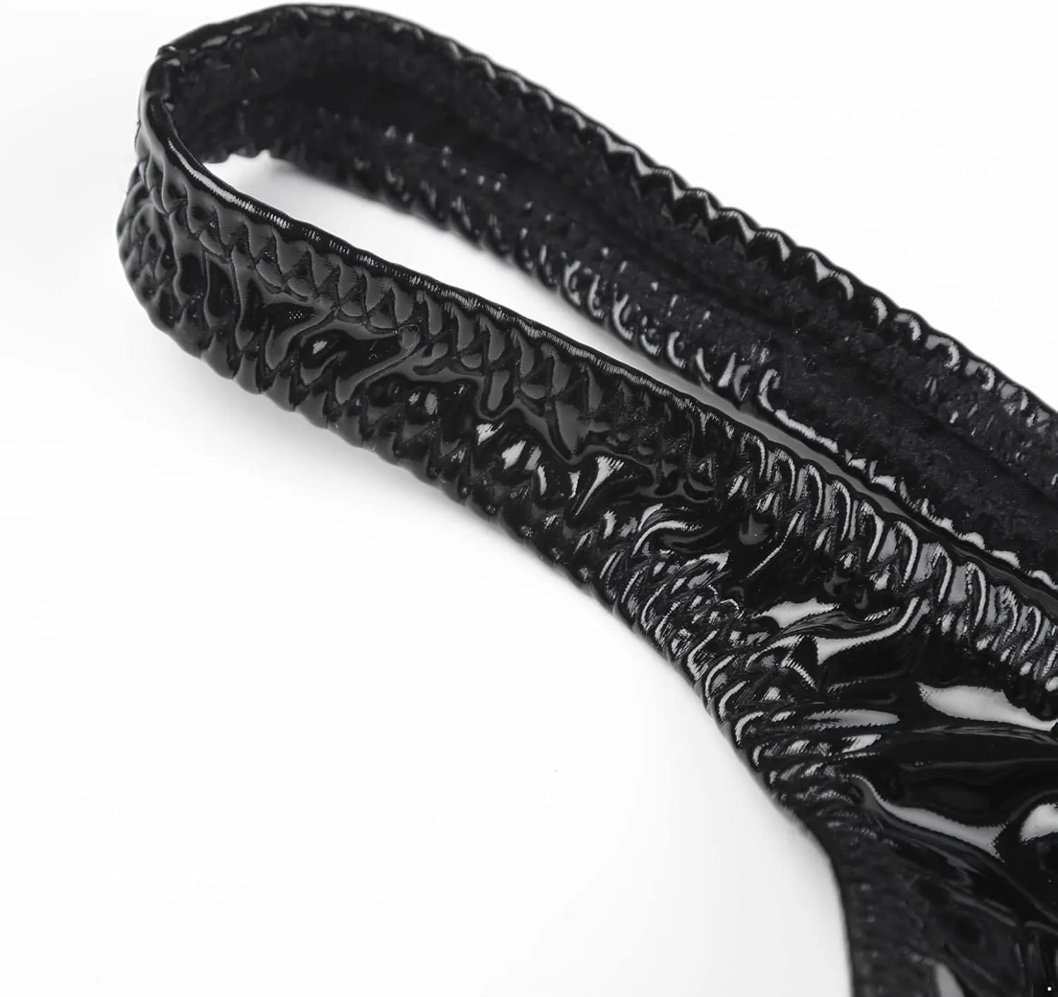 Mens Low Rise G-String Thongs Bulge Pouch Bikini Briefs Patent Leather Open Butt Underpants