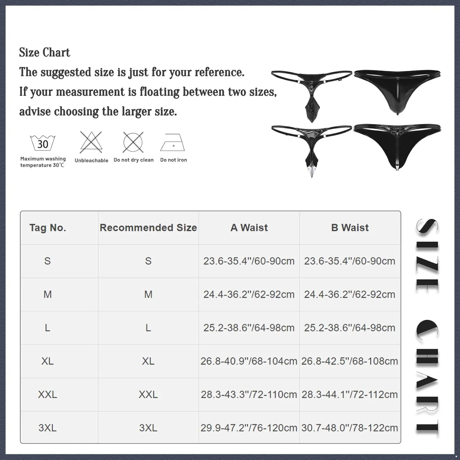 Mens Low Rise G-String Thongs Bulge Pouch Bikini Briefs Patent Leather Open Butt Underpants