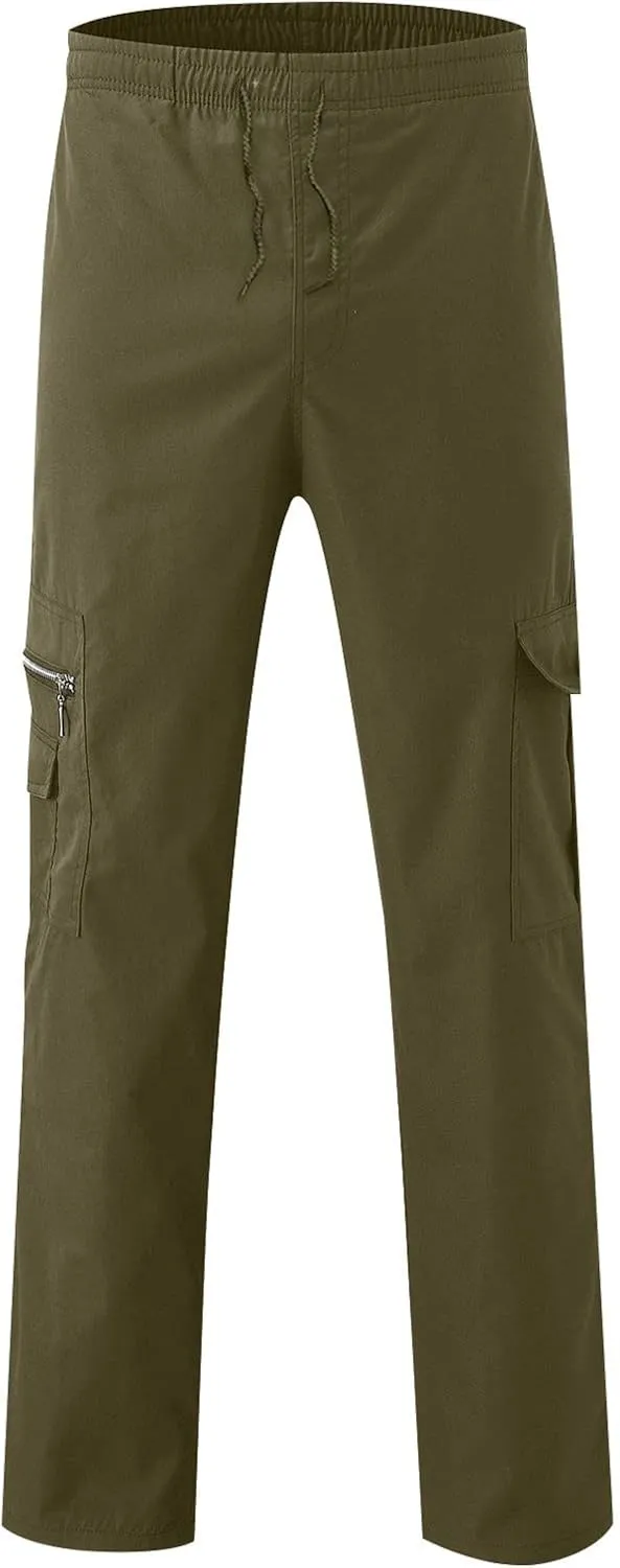 Mens Ski Pants Snow Pants For Men Overalls Drawstring Multi Pocket Casual Pants Hiking Pants Cotton Twill Pants