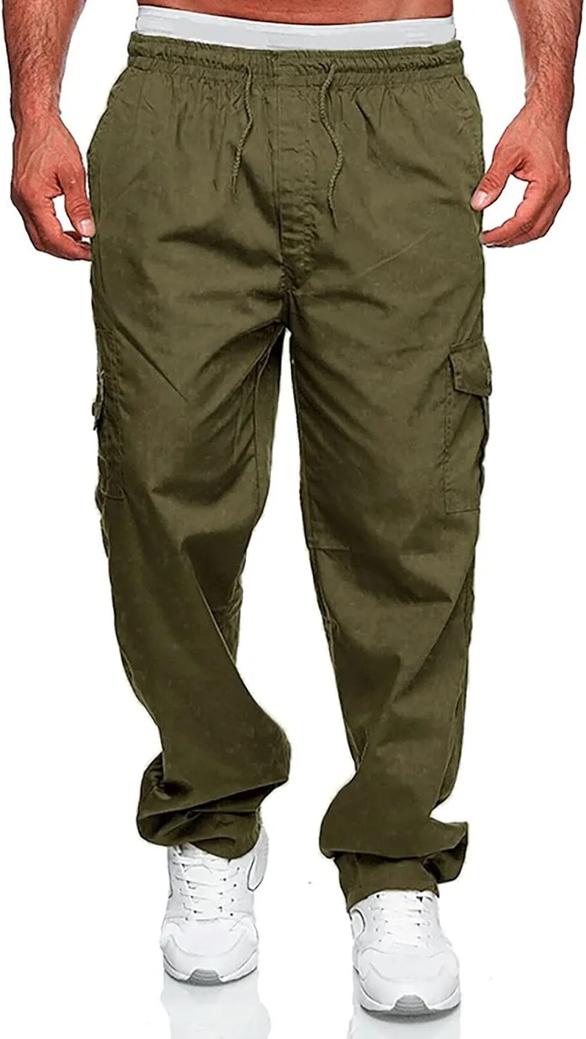 Mens Ski Pants Snow Pants For Men Overalls Drawstring Multi Pocket Casual Pants Hiking Pants Cotton Twill Pants