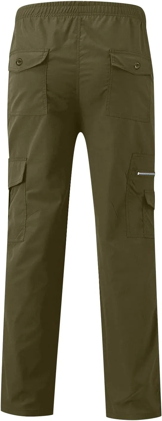 Mens Ski Pants Snow Pants For Men Overalls Drawstring Multi Pocket Casual Pants Hiking Pants Cotton Twill Pants