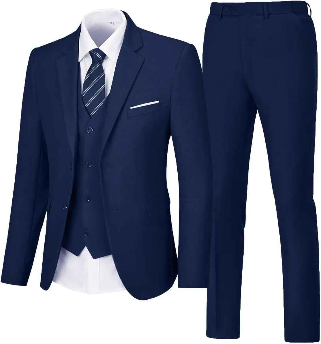 Men's Suit 3 Piece Wedding Suits 2 Buttons Slim Fit Tuxedo Set for Men Prom Casual Business Man Jacket Blazer Vest Pant