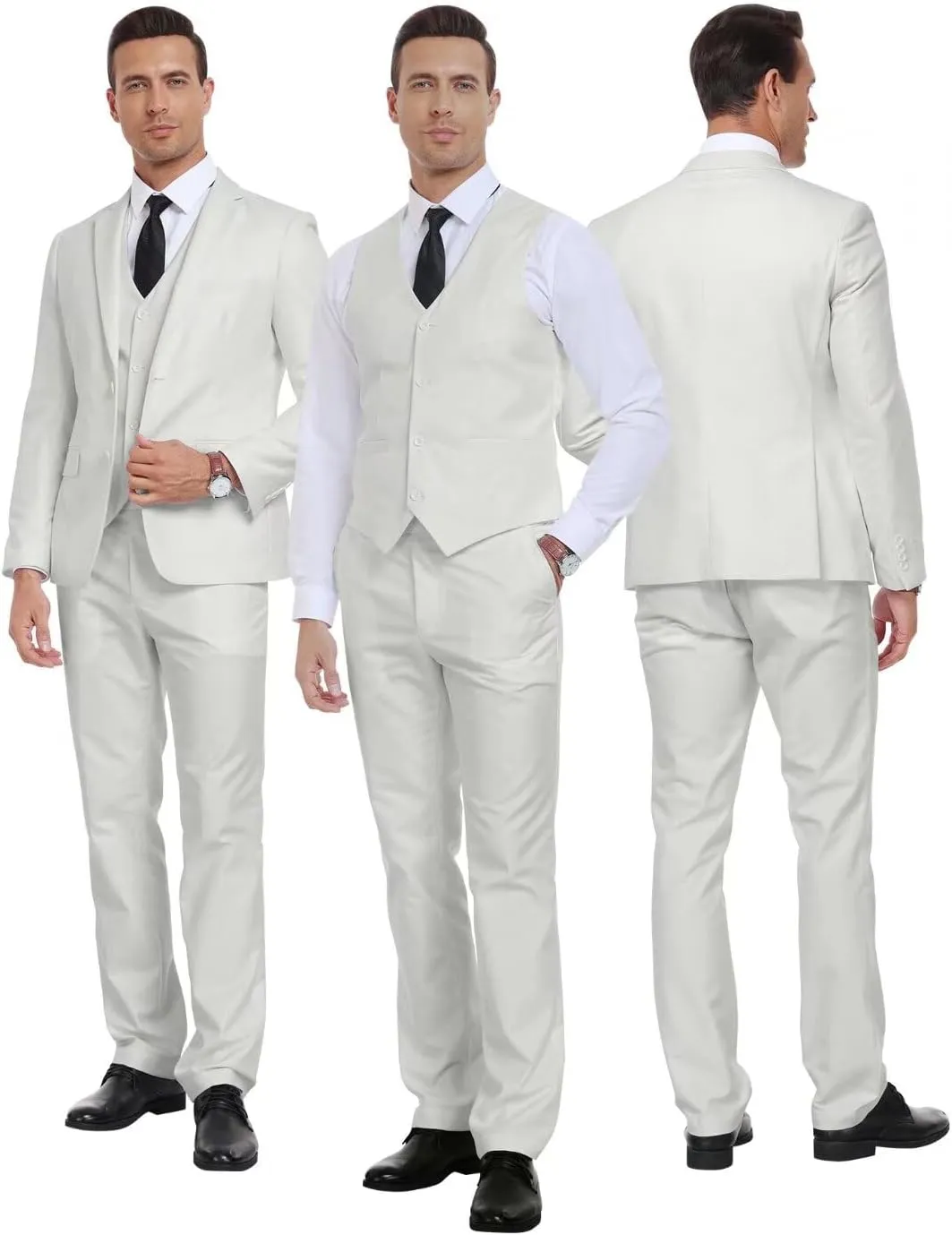 Men's Suit 3 Piece Wedding Suits 2 Buttons Slim Fit Tuxedo Set for Men Prom Casual Business Man Jacket Blazer Vest Pant
