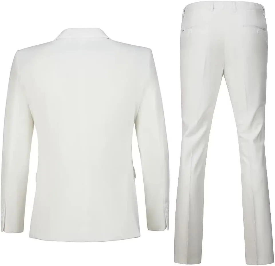 Men's Suit 3 Piece Wedding Suits 2 Buttons Slim Fit Tuxedo Set for Men Prom Casual Business Man Jacket Blazer Vest Pant