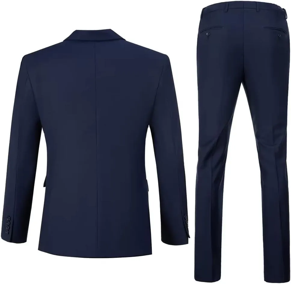 Men's Suit 3 Piece Wedding Suits 2 Buttons Slim Fit Tuxedo Set for Men Prom Casual Business Man Jacket Blazer Vest Pant