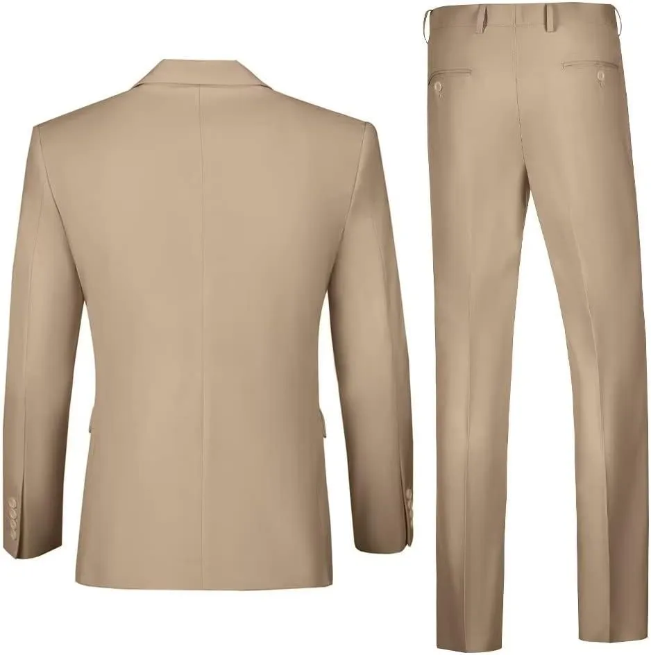 Men's Suit 3 Piece Wedding Suits 2 Buttons Slim Fit Tuxedo Set for Men Prom Casual Business Man Jacket Blazer Vest Pant