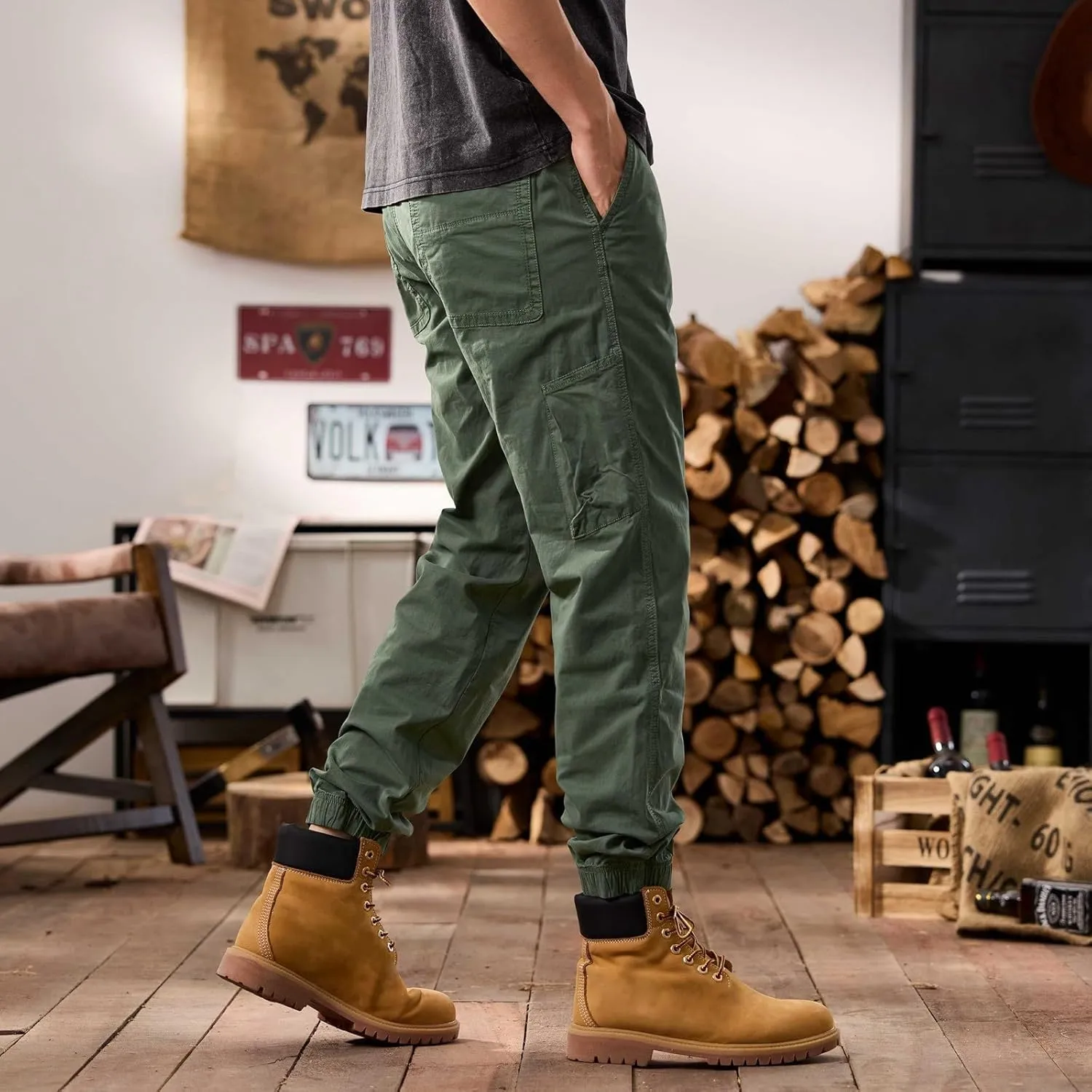Men's Tactical Pants Ripstop Cargo Pants Lightweight Work Hiking Trousers Outdoor Pockets Fishing Military Pants