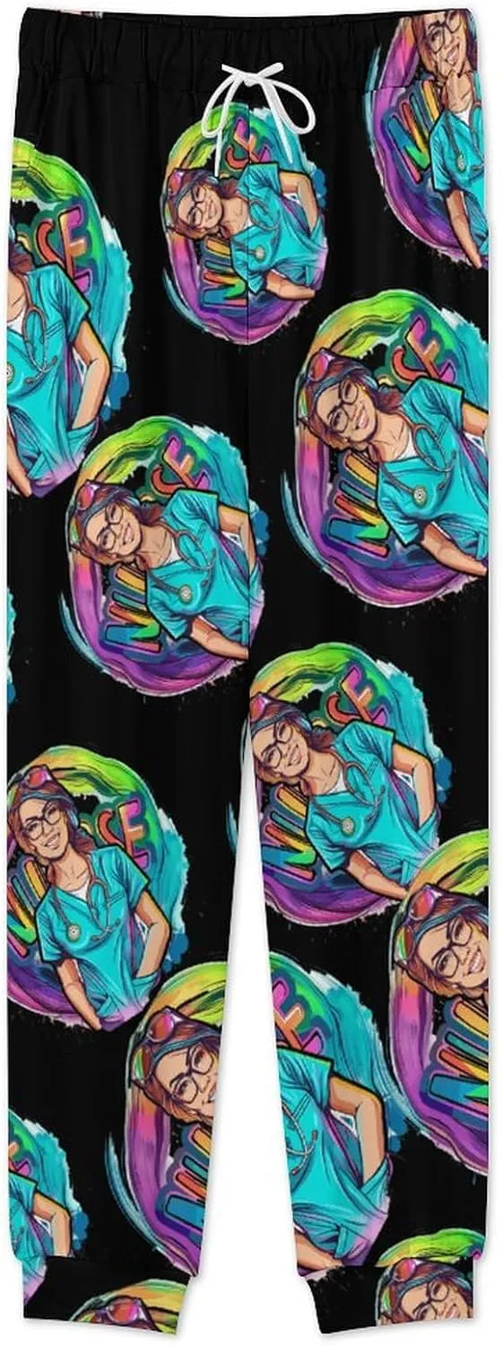 Nurse Day Tie Dye Men's Pajama Set Casual Sleepwear Pjs Set Crewneck Shirts And Bottoms Comfy Loungewear