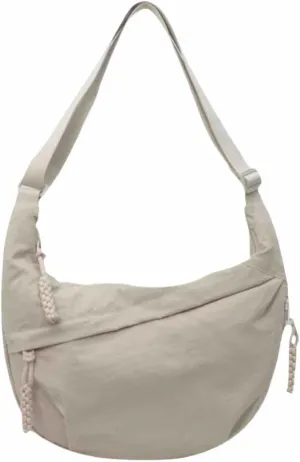 Nylon Crescent Crossbody Bag - Adjustable Hobo Shoulder Bag for Women