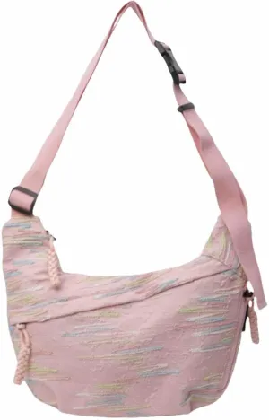 Nylon Crescent Crossbody Bag - Adjustable Hobo Shoulder Bag for Women