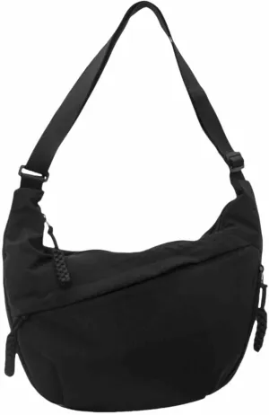 Nylon Crescent Crossbody Bag - Adjustable Hobo Shoulder Bag for Women