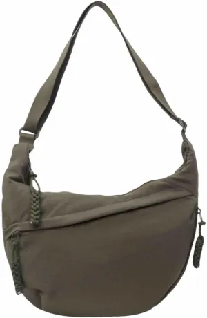 Nylon Crescent Crossbody Bag - Adjustable Hobo Shoulder Bag for Women
