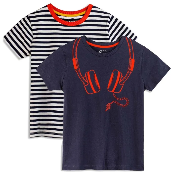 Organic Toddler Graphic Tee Shirt Set - 2 Pack